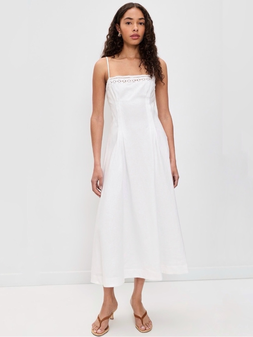 Reformation White linen New With Taga Pomona Linen Dress White size 4